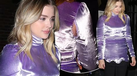 Chloe Moretz suffers wardrobe malfunction dressed in clinging 